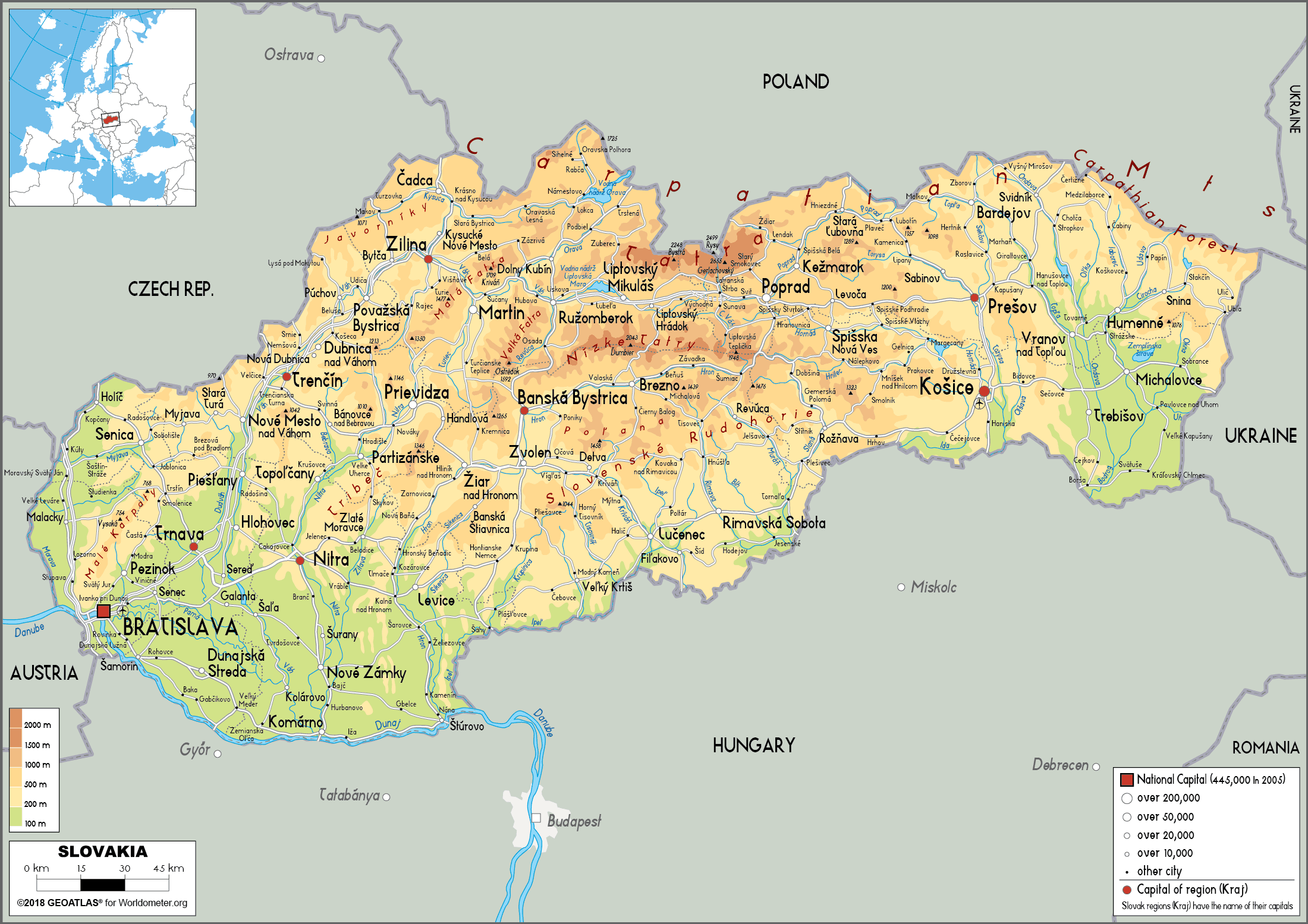 Map Of Slovakia - Cities, Regions And Top Attractions